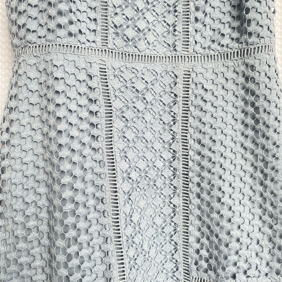 Abercrombie & Fitch light Blue spaghetti straps Sleeveless Sundress eyelets - Picture 3 of 6